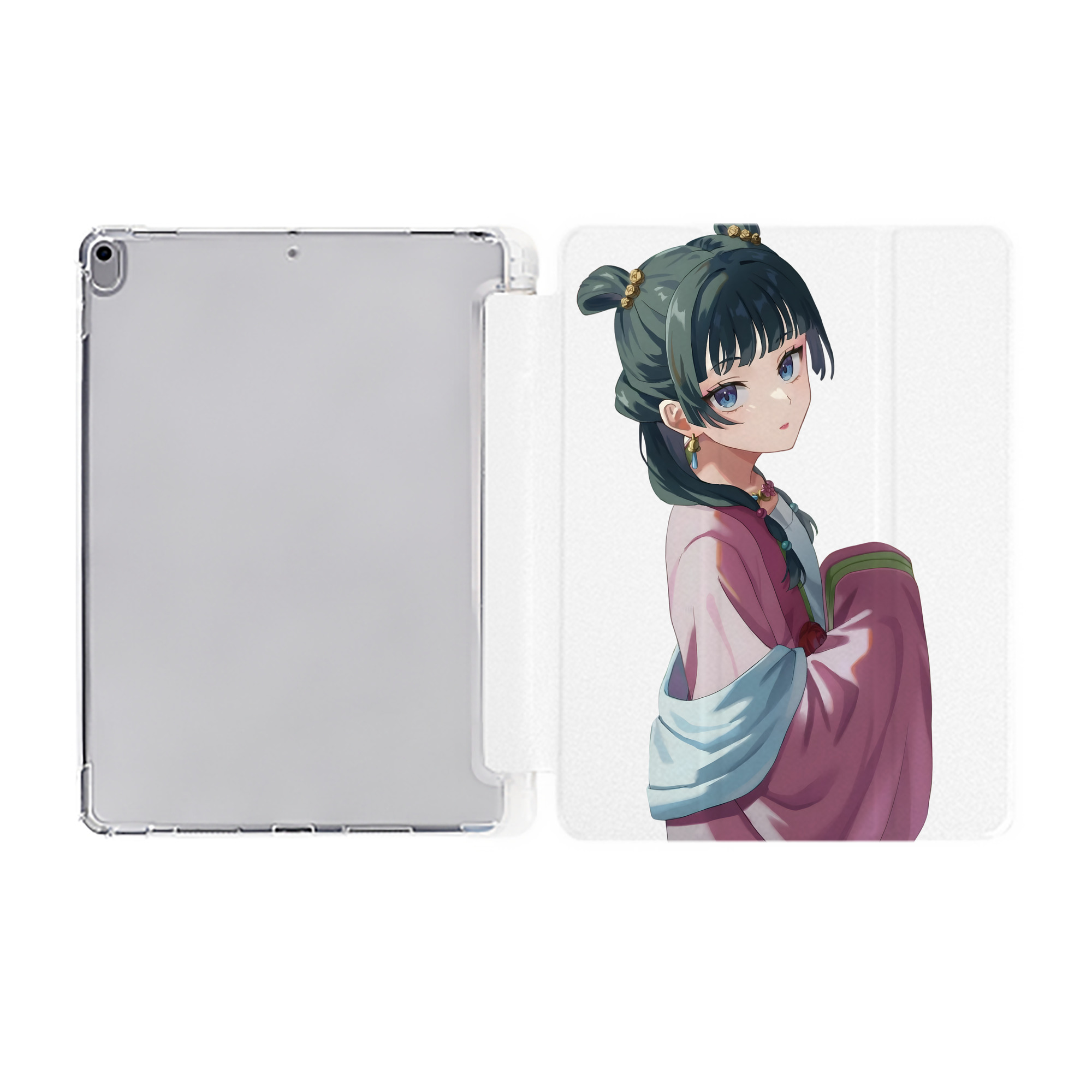（画像用） 薬屋のひとりごと The Apothecary Diaries IPad ケース ペン収納付き 三つ折りスタンド PUレザー×シリコン 対応機種9.5/10.5/10.9インチ
